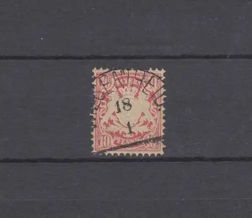 Bayern 39a Armoiries 10 Pfennig - Stamp 12a Halzkreist WIESENTHEID 18.1.