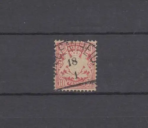 Bayern 39a Wappen 10 Pfennig - Stempel 12a Halbkreisstempel WIESENTHEID 18.1.