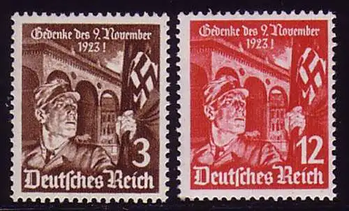 598-599 Hitlerputsch 1935 - Satz ** postfrisch MNH