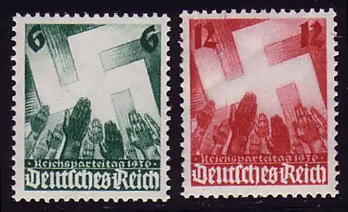 632-633 Congrès de Nuremberg 1936 - ensemble, frais de port **