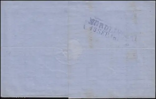 Bayern 23 armoiries 3 Kr. avec PLF rayures verticales, lettre ERRANGEN VII. 14.9.72