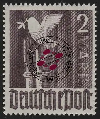 Occupation alliée 960a Poussières de paix 2 M, violet brun, O