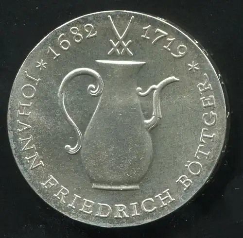 Gedenkmünze Johann Friedrich Böttger 10 Mark von 1969, vorzügliche Erhaltung
