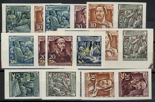 485-490B aus Engels-Block, 9 Zusammendrucke, Set ** postfrisch