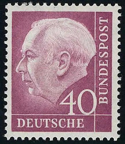 188 Heuss 40 Pf ** postfrisch MNH