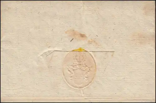 Bayern Vorphilatelie Faltbrief 10.11.1827 Einzeiler KEMPTEN nach Eglofs / Wangen