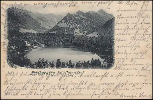 Bayern Posthelpstelle Freibergsee Taxe OBERSTDORF 6.9.00 vers NEUFELDEN 8.9.0