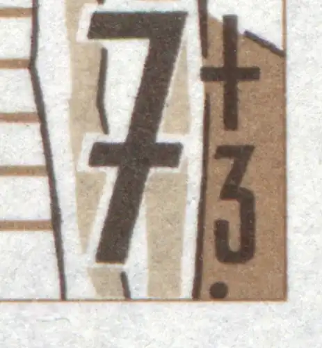 193 Enfants 7 Pf avec PLF brun tache sous la 3, boîte 45 ** post-fraîchissement