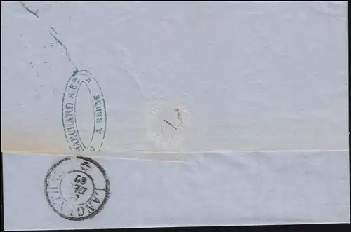 Suisse 23 Helvetia assise BRN 13.12.1862 vers LANGENTHAL 14.12.62