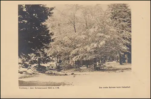 Ansichtskarte Feldberg / Schwarzwald Hotel und Pension Hebelhof, TITISEE 5.1.26