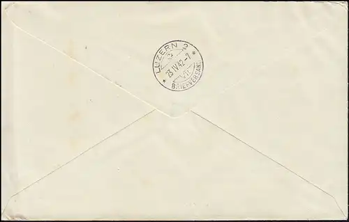 Liechtenstein 202-206 division territoriale 1342 taux sur Eil-R-FDC VADUZ 22.4.1942