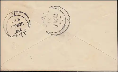 Inde couverture Hyderabad / HaiderabAD 1/2 Anna jaune doré vers 1880