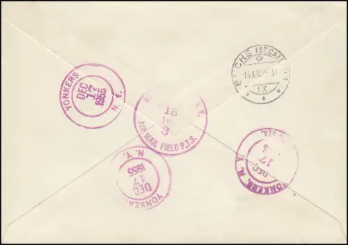 Liechtenstein 338-341 Croix-Rouge sur le point de vente R-Lp.-FDC ESSt VADUZ 1955