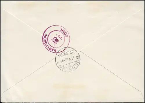 Liechtenstein 353-356 Sport Turnen -Satz auf R-Lp-FDC Verkaufsst. VADUZ 14.5.57