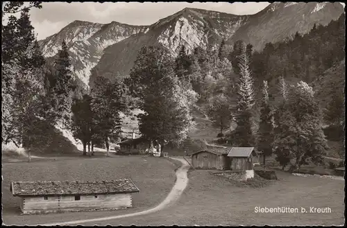 Temple de la poste de campagne sept chalets près de Bad Kreuth, correspondant AK, BAD WIESSEE 17.5.59