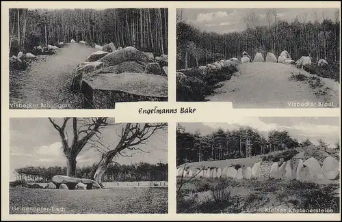Landpost-Stempel Endel über VECHTA 6.9.1957 auf AK Ausflugsort Engelmannsbäke