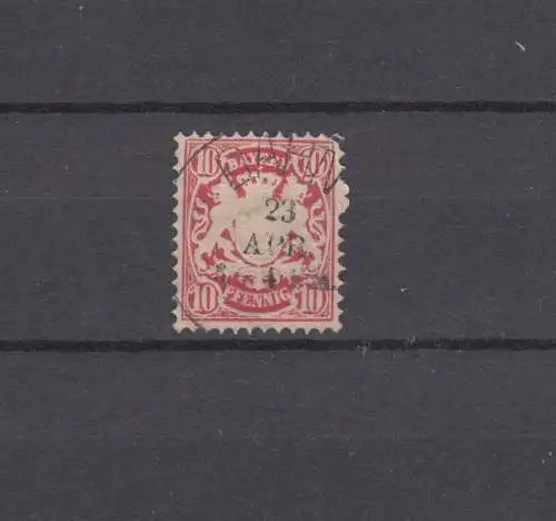 Bayern 49 Armoiries 10 Pfennig - Tampon 20a Templier en cercle DAHN 23.4.