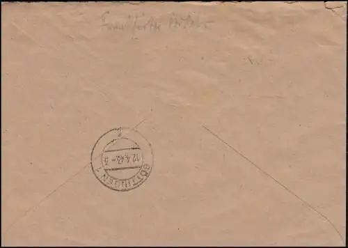 Poste de terrain 3. Batil. Grisdenz R-Lettre GRAUDENZ 10.4.43 après GÖTTINGEN