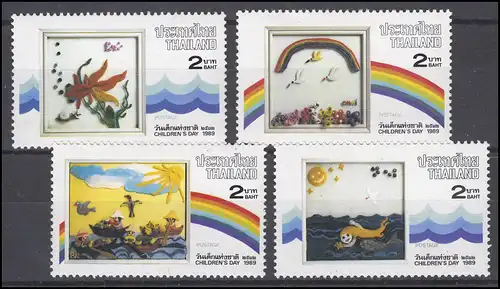 Thailand: Kindertag Childrens Day - Kinderzeichnungen Children painting, Satz **