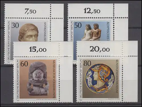 708-711 Trésors d'art dans les musées de Berlin 1984: ensemble de coins en haut à droite **