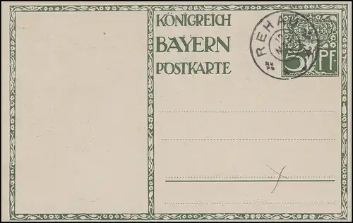 Bayern P 91I/01 Geburtstag 5 Pf. 134x85 mm & Medaillon - REHAU 12.3.11