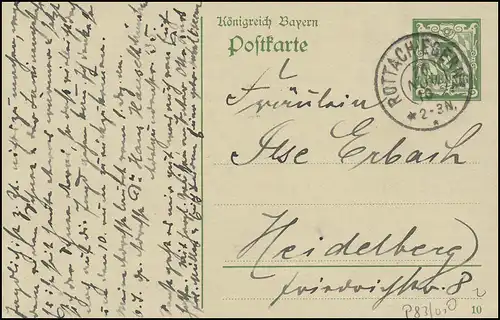Carte postale de Bavière ROTTACH-EGERN 20.11.10 vers Heidelberg