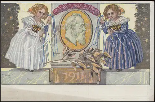 Bavière P 91I/01 Anniversaire 5 Pf. 134x85 mm & Médaillon, Lieux-PK NÜRNBERG 12.3.11