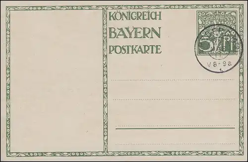 Bayern P 91I/01 Geburtstag 5 Pf. 134x85 mm & Medaillon, ARZBERG (OBERFR) 12.3.11
