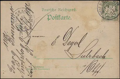 Bayern 5 Pf. Wappen EF Postkarte NÜRNBERG IV. - 9.7.92 nach SULZBACH 10.7.92