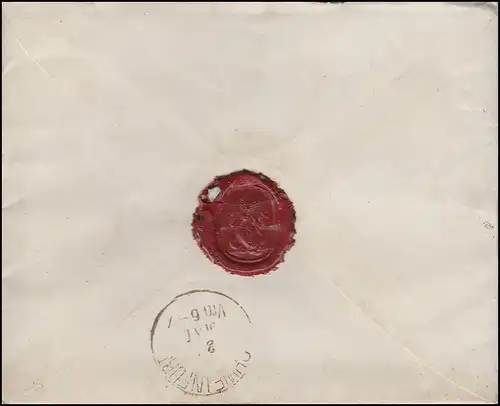 Bayern 10 Pfennig EF Bf. NÜRNBERG I. - 30.5. vers Schwebheim / SCHWEINFURT 31.5.