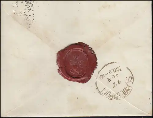 Bayern 10 Pfennig EF Bf. NÜRNBERG I. - 17.6. vers Schwebheim SCHWEINFURT 17.6