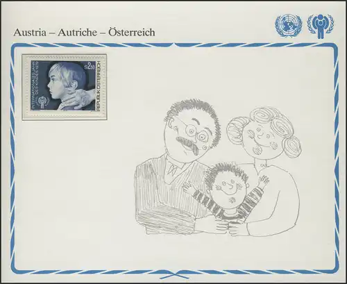 Österreich: Kind mit schützender Hand, 1 Marke **