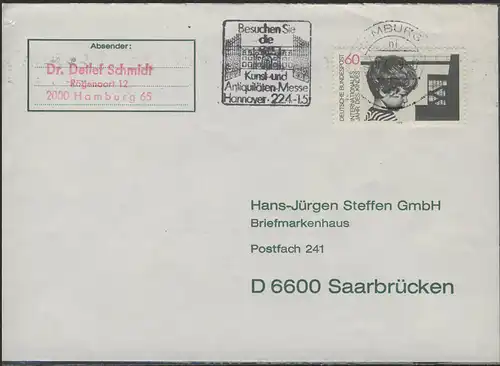 Allemagne: Kind und Wohnhaus, EF auf Brief Hamburg 10.4.79