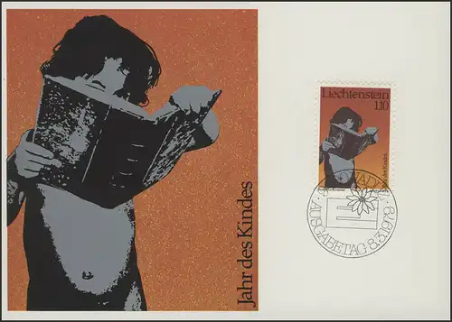 Liechtenstein: Lernendes Kind - auf Maximumkarte 