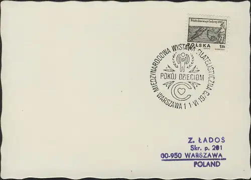 Polen: Postkarte Sonderstempel IYC-Logo & Herz, Warschau Räume für Kinder 1.6.79