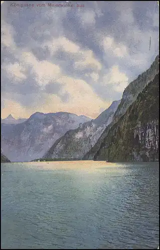 Ansichtskarte Königsee vom Malerwinkel aus EF 7½ Pf Ludwig BERCHTESGADEN 25.9.18