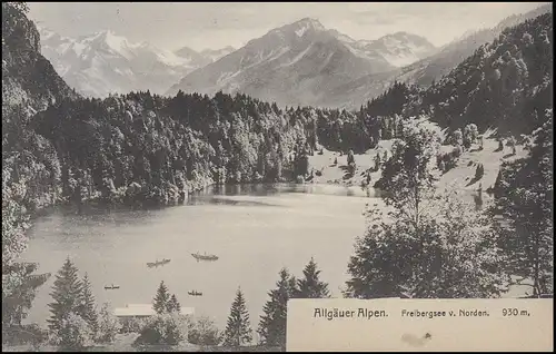 Carte de vue Allgäuer Alpen - Freibergsee, EF OBERSTDORF 20.8.06 vers Berlin
