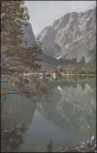 Ansichtskarte: Königsee - Blick auf St. Bartholomä, EF KÖNIGSEE 1.8.19