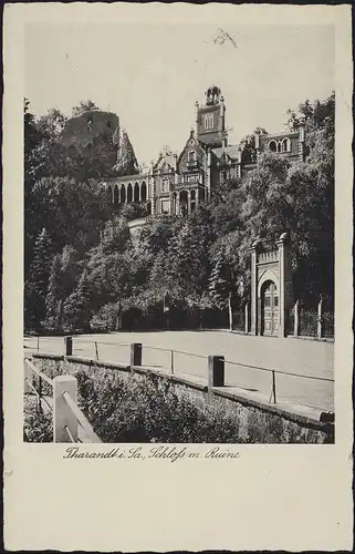 Ansichtskarte Tharandt / Sachsen Schloss und Ruine, THARANDT 10.8.38 nach Berlin