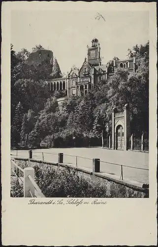 Carte de vue Tharandt / Sachsen Schloss und Ruine, THARANDT 10.8.38 vers Berlin