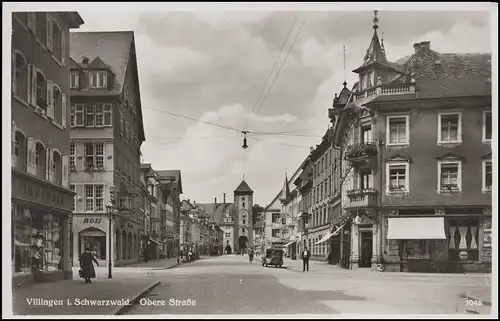 Ansichtskarte VILLINGEN / SCHWARZWALD Obere Straße, 33 EF VILLINGEN 17.3.49 