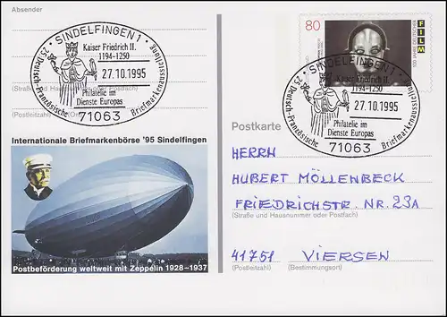 PSo 40 Sindelfingen Graf  Zeppelin mit SSt Kaiser Friedrich II. 27.10.1995