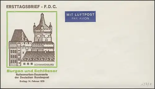 Couverture BuS FDC Schwanenburg sans impression de valeur **