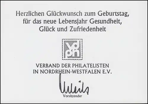 PSo 44 Briefmarkenbörse Sindelfingen mit Glückwunsch-Vordruck, ungebraucht **