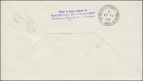 Wiedereröffnung Flugverkehr Stuttgart-London Bf SSt STUTTGART/FLUGHAFEN 22.4.56