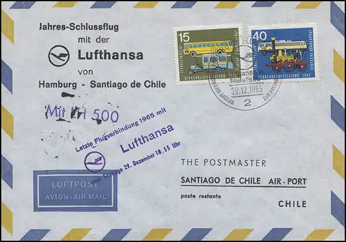 Jahres-Schlussflug LUFTHANSA Hamburg-Santiago de Chile, MiF SSt Hamburg 29.12.65