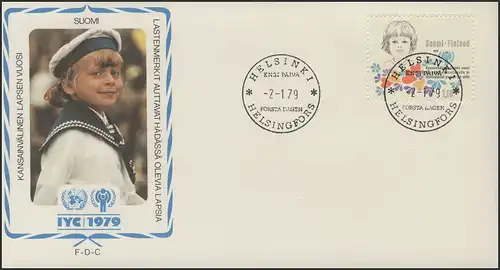 Finlande: Filles avec des fleurs, 1 valeur sur le FDC de bijoux Helsinki