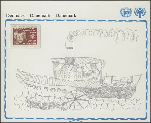 Dänemark: Mädchenkopf, 1 Marke **