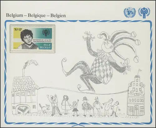 Belgien: Junge und IYC-Logo, 1 Marke ** 