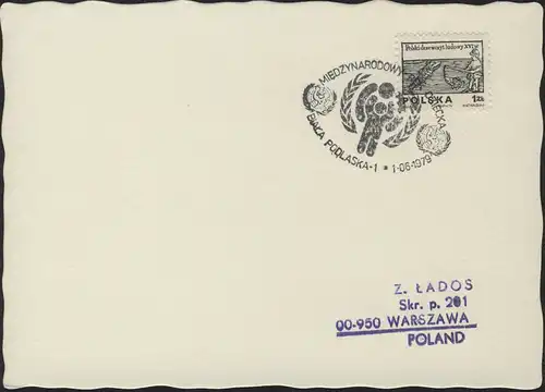 Pologne: Carte postale avec cachet spécial UNICEF & IYC Logo, Piala Podlaska 1.6.1979